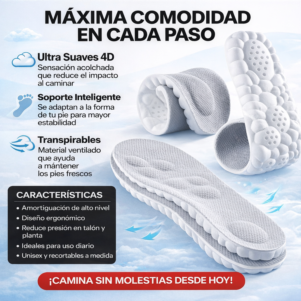 ® Nube Free Plantillas Ortopédicas Deportivas Ajustables