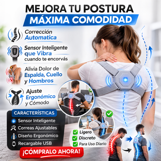 PostureSense™ Corrector de postura con sensor inteligente